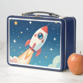 Lunch Box Joli fusée spatiale qui décolle (En situation)