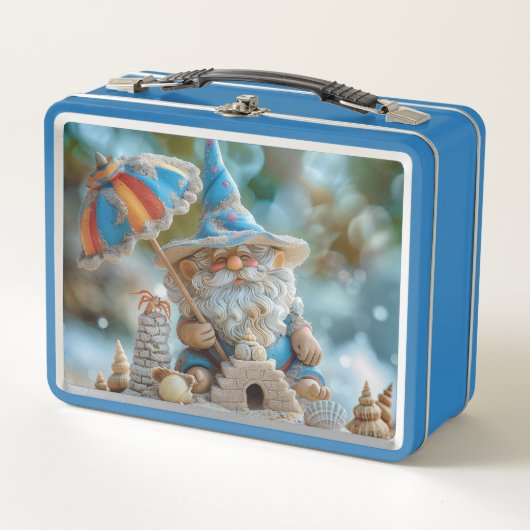 Lunch Box Joli gnome de plage avec parapluie (Devant)