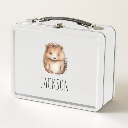 Lunch Box Joli Hérisson ! Simple monogrammé (Devant)