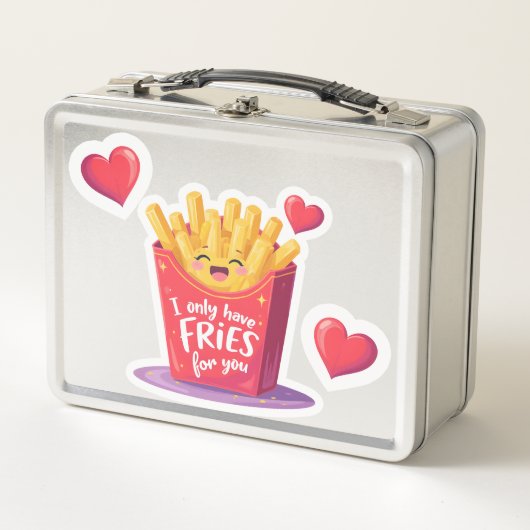 Lunch Box Joli jeu de mots sur les frites pour la Saint-Vale (Devant)