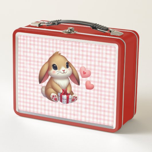 Lunch Box Joli lapin de la Saint-Valentin (Devant)
