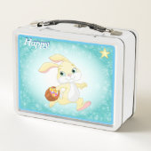 Lunch Box Joli lapin et étoile sur bleu clair (Dos)