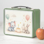 Lunch Box Joli message d'anniversaire avec des amis animaux (En situation)