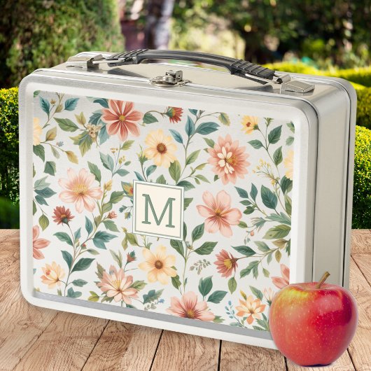 Lunch Box Joli Monogramme Floral
