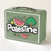 Lunch Box Joli mot Palestine entouré d'un arbre de pastèques (Dos)