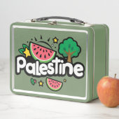Lunch Box Joli mot Palestine entouré d'un arbre de pastèques (En situation)