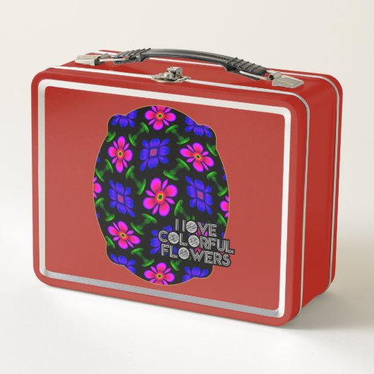Lunch Box Joli Motif de fleurs roses (Devant)