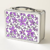 Lunch Box Joli motif de fleurs violettes (Dos)