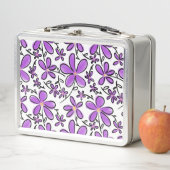 Lunch Box Joli motif de fleurs violettes (En situation)