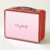 Lunch Box Joli Motif rose Monogrammed Girls School (Devant)