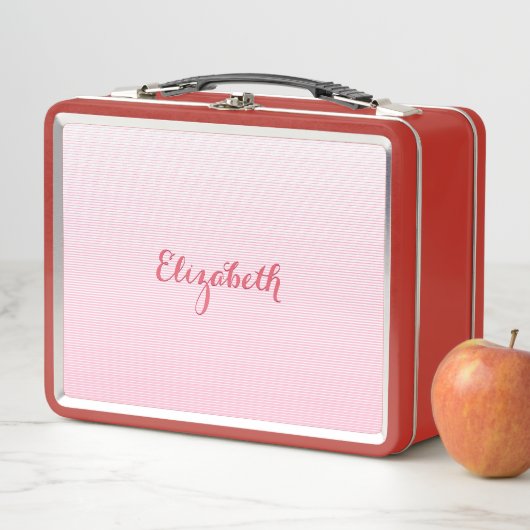 Lunch Box Joli Motif rose Monogrammed Girls School (En situation)