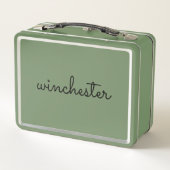 Lunch Box Joli noir blanc script personnalisé nom simple mod (Dos)