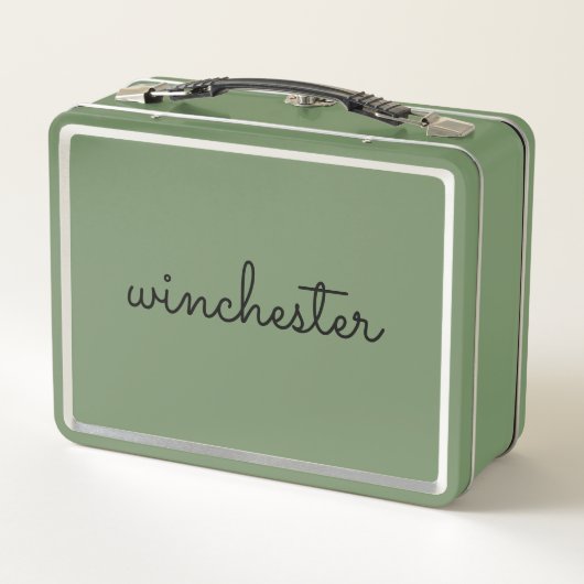Lunch Box Joli noir blanc script personnalisé nom simple mod (Dos)
