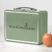 Lunch Box Joli noir blanc script personnalisé nom simple mod (En situation)