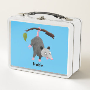 Lunch Box Joli opossum accroché à la branche dessin animé