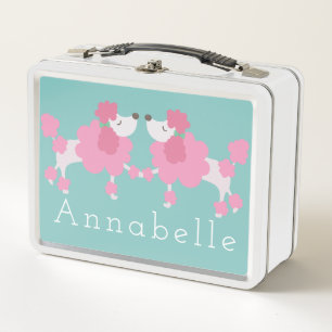 Lunch Box Joli Poodle rose Retro Boîte à Déjeuner