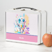 Lunch Box Joli Robot Désordonné Peinture éclaboussures (En situation)