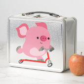 Lunch Box Joli Scooter équitation Cartoon Cochon (En situation)