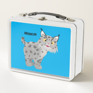 Lunch Box Joli signifie lynx de bobcat de dessin animé
