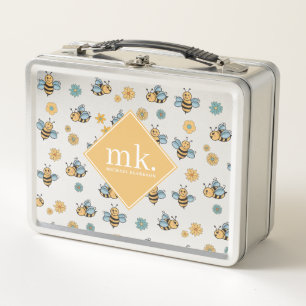 Lunch Box Jolie abeilles de miel et Fleurs sauvages floraux 