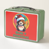 Lunch Box Jolie adorable Kawaii Chibi Ours de Noël (Devant)