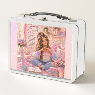Lunch Box Jolie Bible chrétienne fille arc-en-ciel rose past