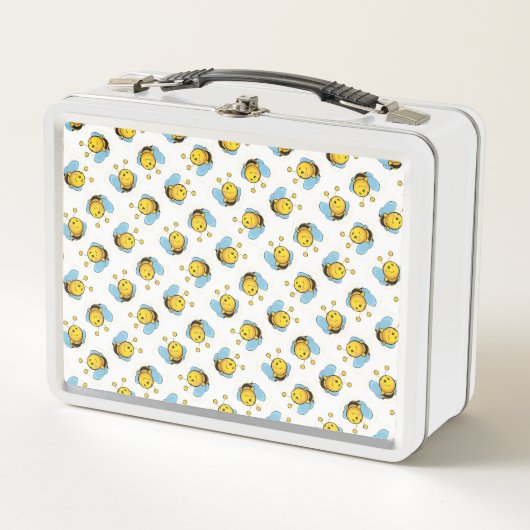 Lunch Box Jolie bumble motif blanc (Devant)