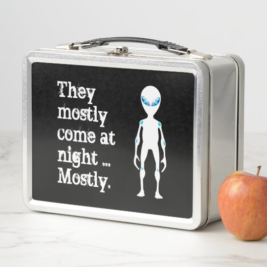 Lunch Box Jolie citation alien blanche noire (En situation)