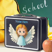 Lunch Box Jolie fille d'ange céleste avec dessin d'ailes