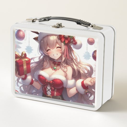 Lunch Box Jolie fille de Noël d'anime (Devant)