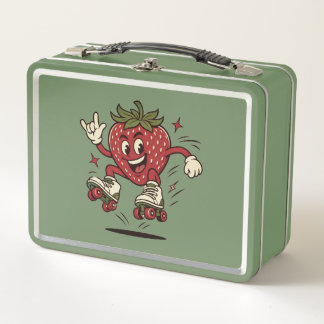 Lunch Box Jolie Fraise à Roulettes