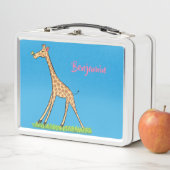 Lunch Box Jolie girafe avec dessin animé de papillon (En situation)