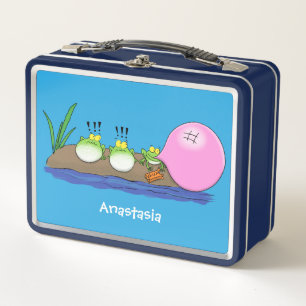 Lunch Box Jolie grenouilles drôles bubblegum dessin animé il