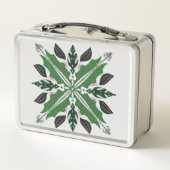 Lunch Box Jolie illustration de Doodle Botanique Vert (Dos)