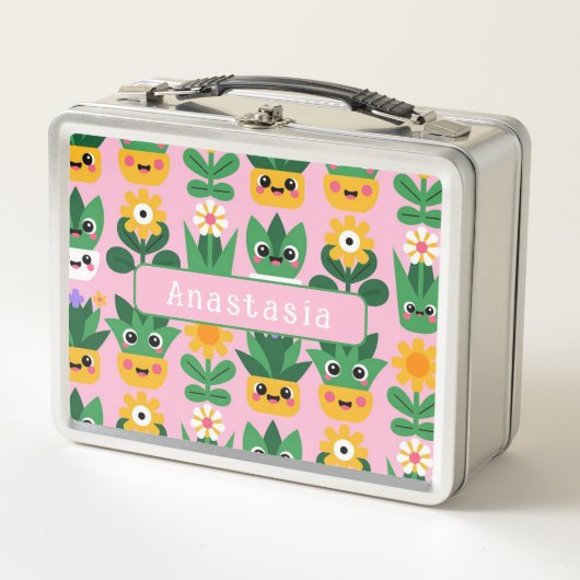 Lunch Box Jolie impression de plante en pot personnalisable (Devant)