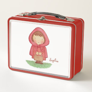 Lunch Box Jolie petite illustration de Chaperon rouge à l'aq