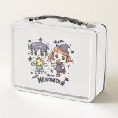 Lunch Box Jolie sorcière et Mischievous zombie garçon (Dos)