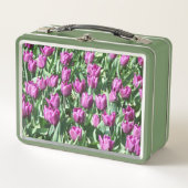 Lunch Box Jolie Tulipes pourpres Florale (Devant)