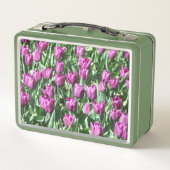 Lunch Box Jolie Tulipes pourpres Florale (Dos)