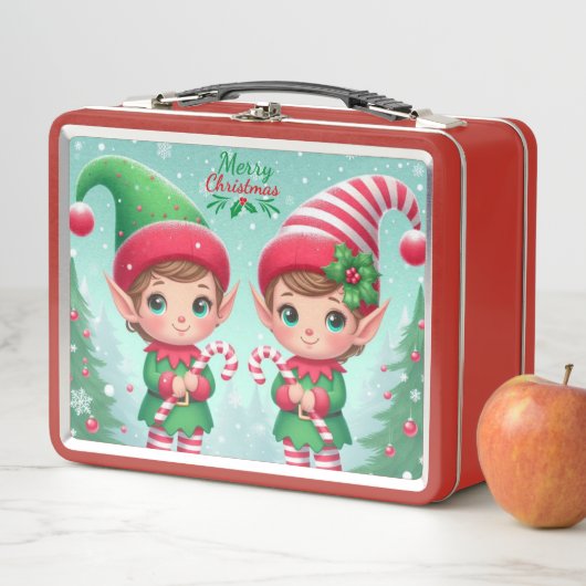 Lunch Box Jolies elfes de Noël (En situation)