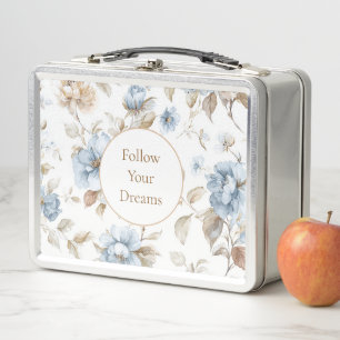 Lunch Box Jolies Fleurs Bleues Romantiques  