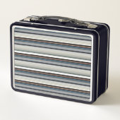 Lunch Box Jolies rayures grises et blanches (Dos)