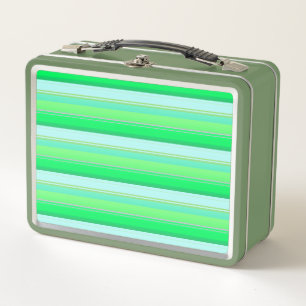 Lunch Box Jolies rayures vert aqua