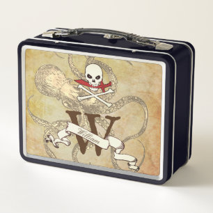 Lunch Box Jolly roger Monogramme initial