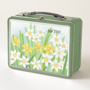 Lunch Box Jonquilles jaunes et blanches au printemps personn