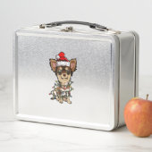 Lunch Box Jote Chihuahua Père Noël Feux de Noël Joyeux Noël (En situation)