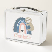 Lunch Box Jote Sloth Accrocher Rainbow Girl School (Devant)