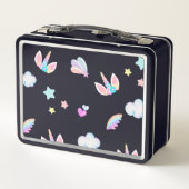 Lunch Box Jote Unicorne face arc-en-ciel dégradé fête d'anni (Dos)