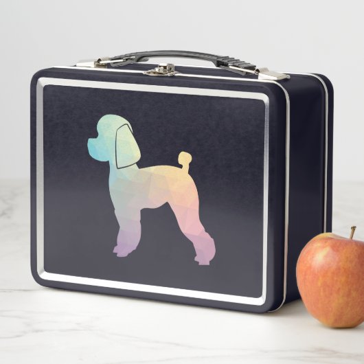Lunch Box Jouet Poodle Chien Geo Silhouette Pastel (En situation)