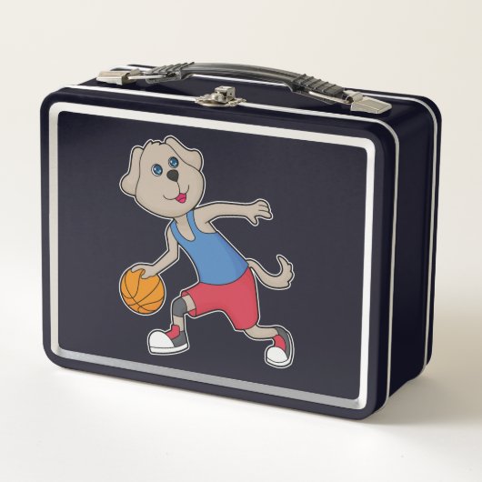 Lunch Box Joueur de basket-ball de chien (Devant)